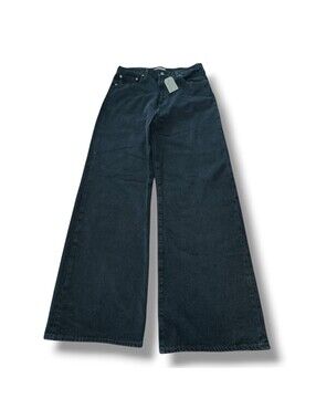 NWT Levi’s Ribcage Wide Leg Black Denim Jeans High Rise Women’s Size 32x32